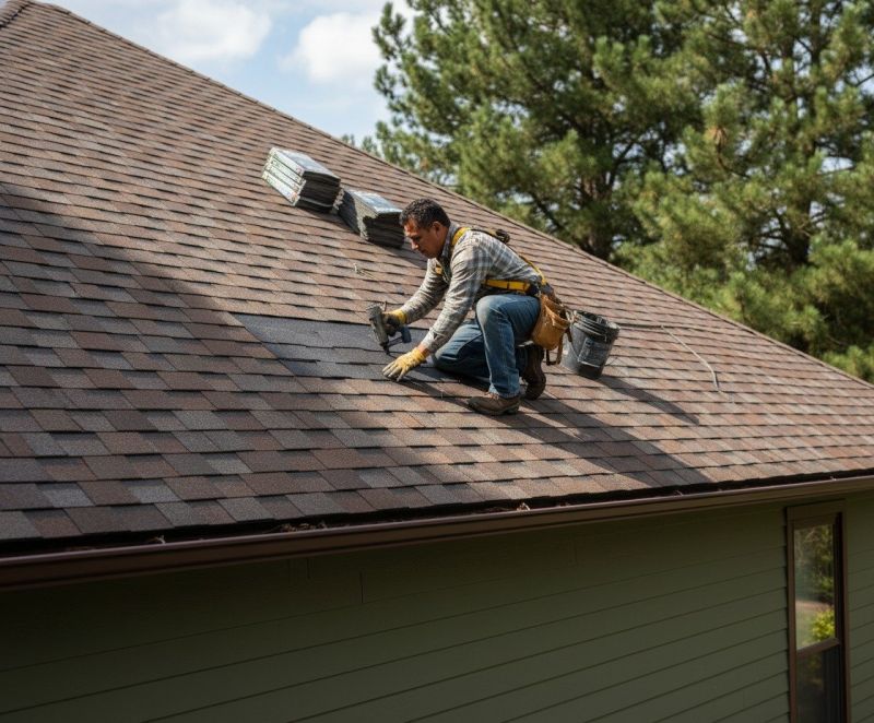 Hip Roof Shingle Repair